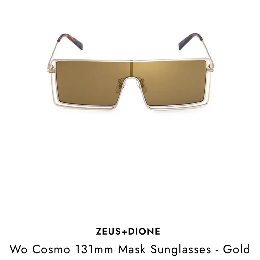 ZEUS+DIONE sunglasses 
Gold- Women Cosmo 131mm Mask Sunglasses + case. NWT